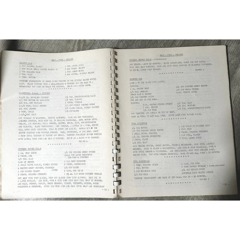 Vintage 1972 St Andrews United Church Cookbook Chateauguay Quebec Canada